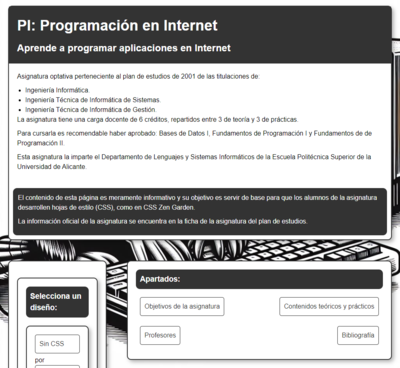 Miniatura del estilo Estilos para la pgina web PI: Programacin en Internet