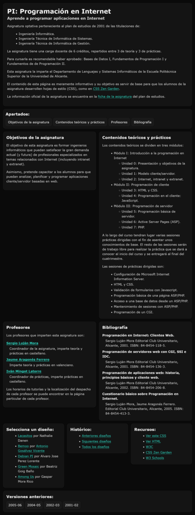 Miniatura del estilo Tema oscuro accesible